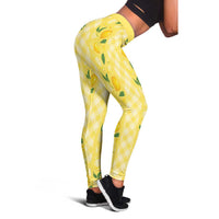 Hawaii Lemon Palaka Leggings Striped Stylized