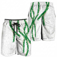 Hawaii Maile Lei Shorts for Men Aloha White Color