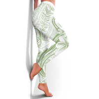 Hawaii Plumeria Lokelani Pikake Lei Leggings Oma'oma'o Polynesian Tattoo