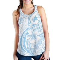 Hawaii Plumeria Lokelani Pikake Lei Women Racerback Tank Uliuli Polynesian Tattoo LT9 - Polynesian Pride