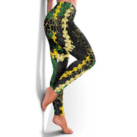 Hawaii Puakenikeni - Maile Lei Leggings Obsidian Black