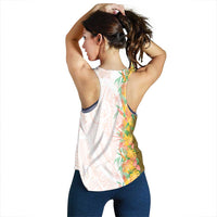 Hawaii Tropical Plant Lenalena Women Racerback Tank Vibrant Polynesian Pattern
