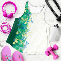 Hawaii Tropical Plant Omaomao Women Racerback Tank Vibrant Polynesian Pattern