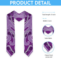 Hawaii Violet Hibiscus Pikake Lei Graduation Stole