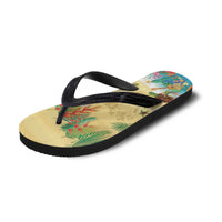 Hawaiian Alohawaii Flip Flops Tropical Plants and Animals on The Beach LT03 - Polynesian Pride