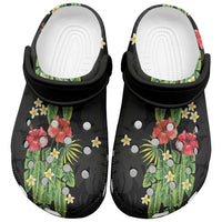 Hawaiian Hibiscus Plumeria Clogs Shoes Tropical Leaves