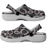 Hawaiian Leis Clogs Shoes Kakau Tattoos and Palaka Pastel Grayscale