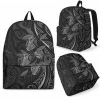 Hawaiian Mango Tribal Tattoo Backpack Black White Pacific Traditional Pattern LT9 - Polynesian Pride