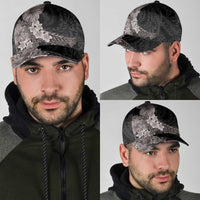 Hawaiian Plumeria and Hibiscus Classic Cap Grayscale Mode LT03