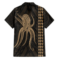 Hawaii Octopus Kakau Polynesian Hawaiian Shirt - Gold - Polynesian Pride