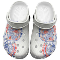 Hawaiian Traditional Tattoos Clogs Shoes Kakau Tribal Tropical Plant Motif Hawaii Flag Color Inspired