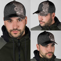 Hawaiian Tropical Plants and Chameleon Classic Cap Polynesian Art Grayscale LT03 - Polynesian Pride