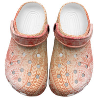 Hawaiian Turtles and Leis Clogs Shoes Tribal Kakau Pattern Peach Fuzz Color LT03 Peach Fuzz - Polynesian Pride