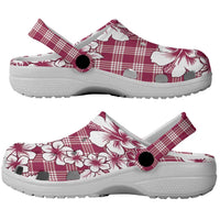 Hibiscus Pakala Royal Magenta Clogs Shoes Tropical Floral Stylized - Polynesian Pride