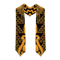 Humpback Whale Matariki New Zealand Graduation Stole NZ Maori Paikea Poutama Luxury Gold
