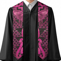 Humpback Whale Matariki New Zealand Graduation Stole NZ Maori Paikea Poutama Luxury Pink