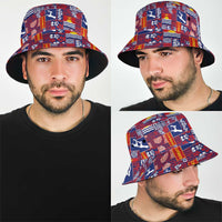 Kiribati Tekeraoi n te Kiritimati Bucket Hat Pacific Patchwork Xmas Vibes - Polynesian Pride
