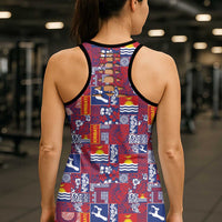 Kiribati Tekeraoi n te Kiritimati Hollow Tank Top Pacific Patchwork Xmas Vibes - Polynesian Pride