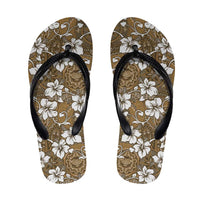Kuvui Bula Fiji Flip Flops Fijian Tapa Seamless Hibiscus - Polynesian Pride