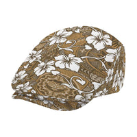 Kuvui Bula Fiji Jeff Hat Fijian Tapa Seamless Hibiscus - Polynesian Pride