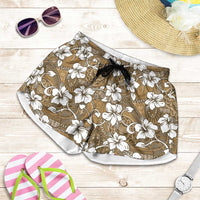 Kuvui Bula Fiji Shorts for Women Fijian Tapa Seamless Hibiscus - Polynesian Pride