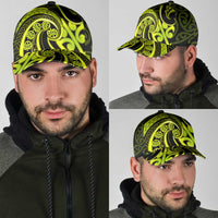 Lime Green New Zealand Mangopare Classic Cap Aotearoa Maori Koru Style LT14 - Polynesian Pride