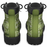 Lime Palaka Hawaii Cowboy All Season Boots Puakenikeni Lei Paniolo Papale Seamless Vibes - Polynesian Pride