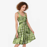 Lime Palaka Hawaii Cowboy Midi Dress Puakenikeni Lei Paniolo Papale Seamless Vibes - Polynesian Pride