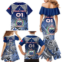 Custom Samoa Rugby Family Matching Mermaid Dress and Hawaiian Shirt Toa Samoa Myriad Patterns LT01 - Polynesian Pride