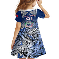 Custom Samoa Rugby Family Matching Short Sleeve Bodycon Dress and Hawaiian Shirt Toa Samoa Myriad Patterns LT01 - Polynesian Pride