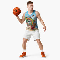 Personalized Hawaii Golf Christmas Basketball Jersey Mele Kalikimaka Funny Golfer Santa - Polynesian Pride