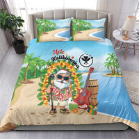 Hawaii Golf Christmas Bedding Set Mele Kalikimaka Funny Golfer Santa - Polynesian Pride
