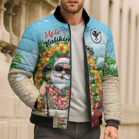 Personalized Hawaii Golf Christmas Bomber Puffer Jacket Mele Kalikimaka Funny Golfer Santa LT01 - Polynesian Pride