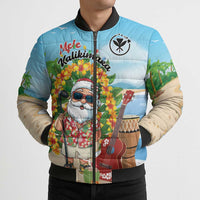 Personalized Hawaii Golf Christmas Bomber Puffer Jacket Mele Kalikimaka Funny Golfer Santa LT01 - Polynesian Pride