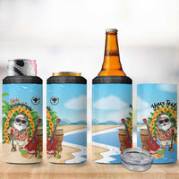 Personalized Hawaii Golf Christmas 4 in 1 Can Cooler Tumbler Mele Kalikimaka Funny Golfer Santa LT01 - Polynesian Pride