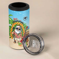 Personalized Hawaii Golf Christmas 4 in 1 Can Cooler Tumbler Mele Kalikimaka Funny Golfer Santa LT01 - Polynesian Pride
