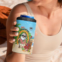 Personalized Hawaii Golf Christmas 4 in 1 Can Cooler Tumbler Mele Kalikimaka Funny Golfer Santa LT01 - Polynesian Pride