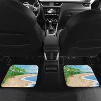 Personalized Hawaii Golf Christmas Car Mats Mele Kalikimaka Funny Golfer Santa LT01 Set 2pcs - Back Blue - Polynesian Pride