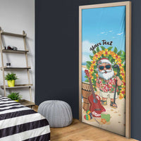 Personalized Hawaii Golf Christmas Door Cover Mele Kalikimaka Funny Golfer Santa LT01 - Polynesian Pride