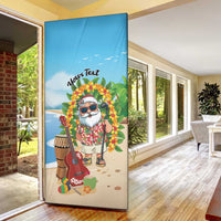Personalized Hawaii Golf Christmas Door Cover Mele Kalikimaka Funny Golfer Santa LT01 - Polynesian Pride