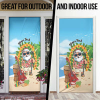Personalized Hawaii Golf Christmas Door Cover Mele Kalikimaka Funny Golfer Santa LT01 - Polynesian Pride