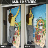 Personalized Hawaii Golf Christmas Door Cover Mele Kalikimaka Funny Golfer Santa LT01 - Polynesian Pride