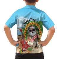 Personalized Hawaii Golf Christmas Family Matching Puletasi and Hawaiian Shirt Mele Kalikimaka Funny Golfer Santa - Polynesian Pride