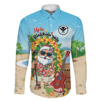 Personalized Hawaii Golf Christmas Family Matching Summer Maxi Dress and Hawaiian Shirt Mele Kalikimaka Funny Golfer Santa - Polynesian Pride