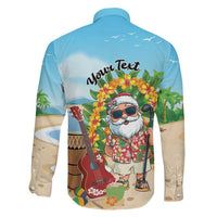 Personalized Hawaii Golf Christmas Family Matching Summer Maxi Dress and Hawaiian Shirt Mele Kalikimaka Funny Golfer Santa - Polynesian Pride