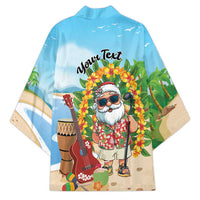 Personalized Hawaii Golf Christmas Kimono Mele Kalikimaka Funny Golfer Santa LT01 - Polynesian Pride