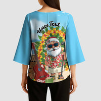 Personalized Hawaii Golf Christmas Kimono Sleeve Blouse Mele Kalikimaka Funny Golfer Santa LT01 - Polynesian Pride