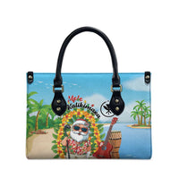Hawaii Golf Christmas Leather Bag Mele Kalikimaka Funny Golfer Santa LT01 - Polynesian Pride