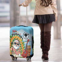 Hawaii Golf Christmas Luggage Cover Mele Kalikimaka Funny Golfer Santa - Polynesian Pride