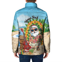 Personalized Hawaii Golf Christmas Padded Jacket Mele Kalikimaka Funny Golfer Santa LT01 - Polynesian Pride